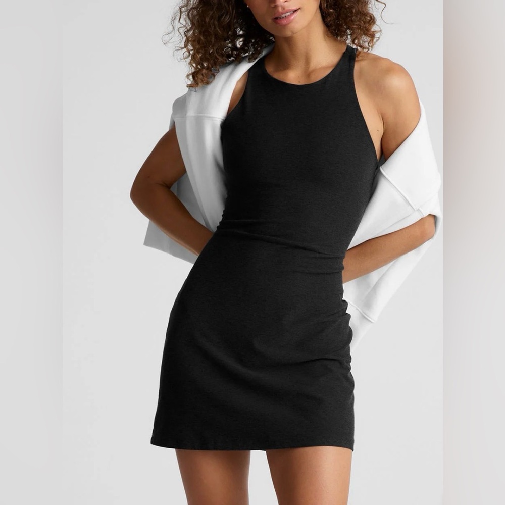 Beyond Yoga Spacedye Refocus Dress in Darkest Night